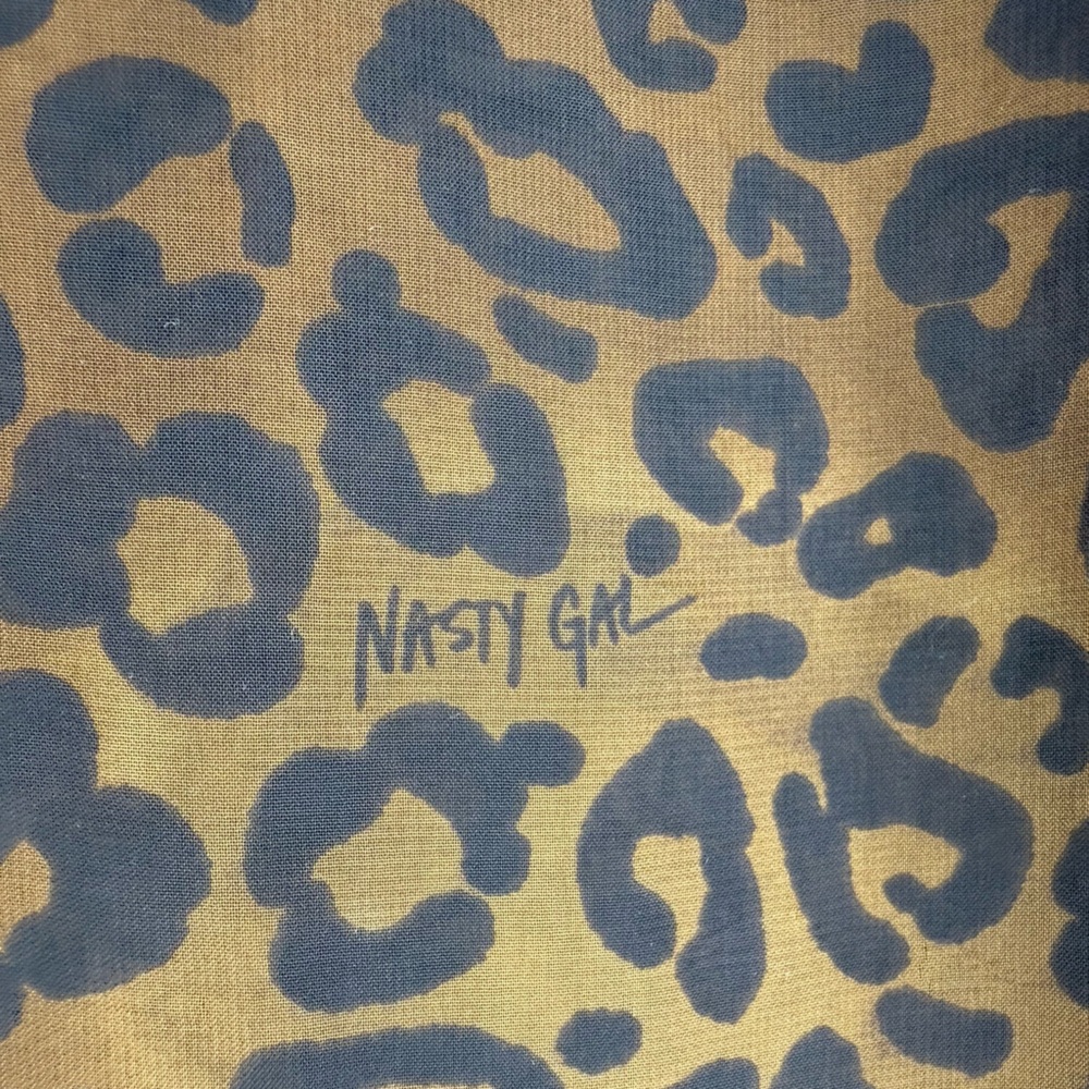 Nasty Gal Leopard Print Asymmetric Sheer Midi Skirt Festival Y2K Indie Sleaze - Picture 6 of 12